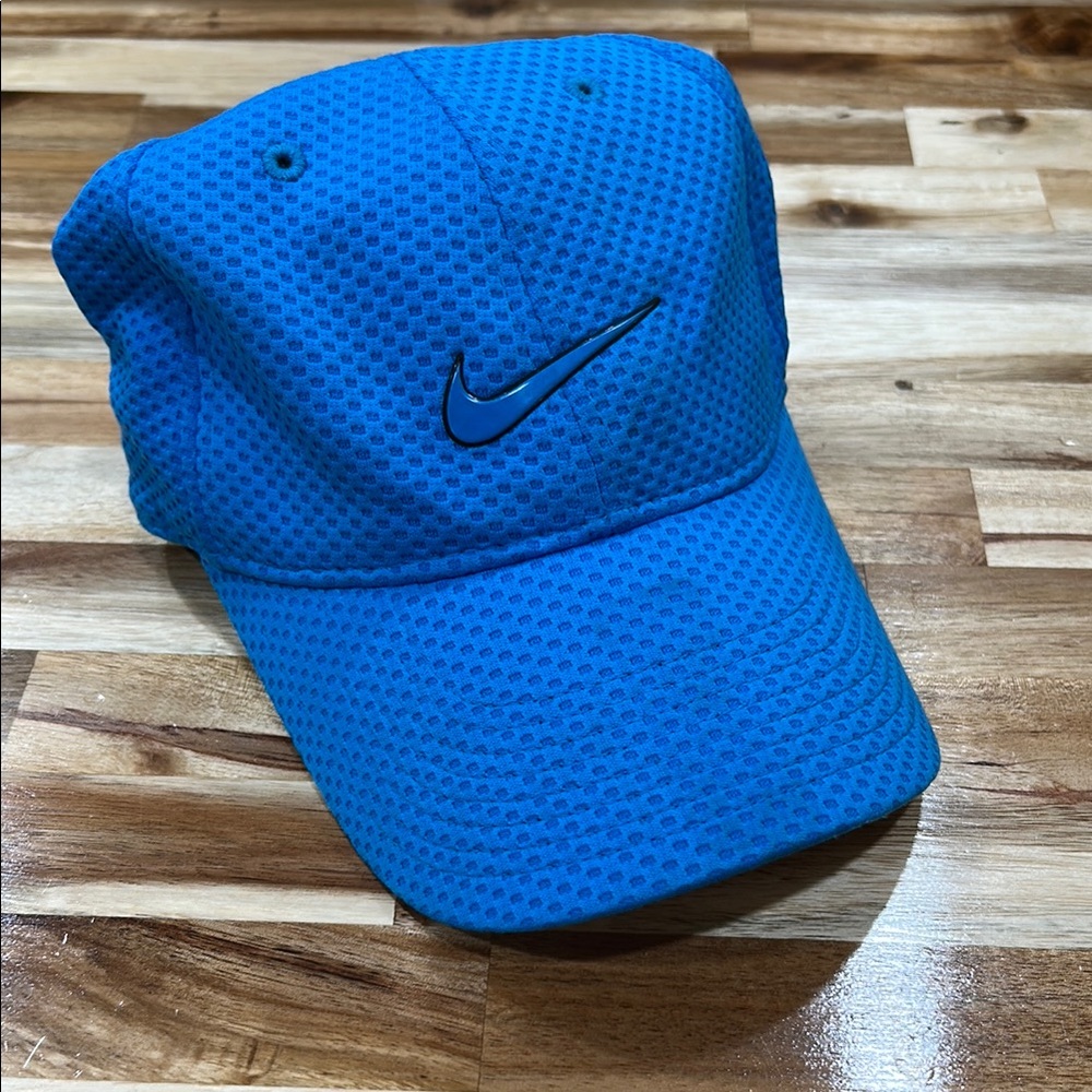 Nike Blue Performance Hat with Mesh Design